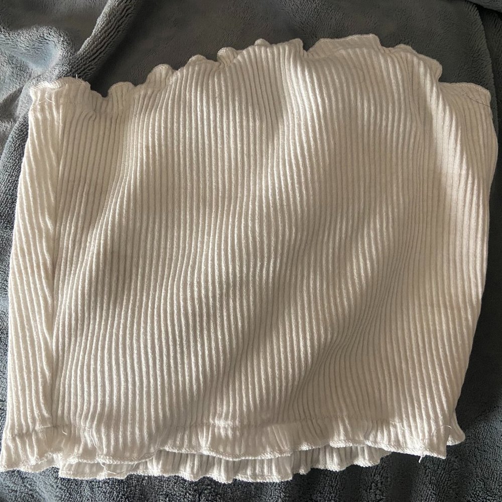 white bandeau top
